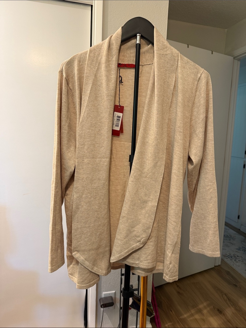 Red woman sand Open-Front Shawl Collar Jacket plus size 1X NWT